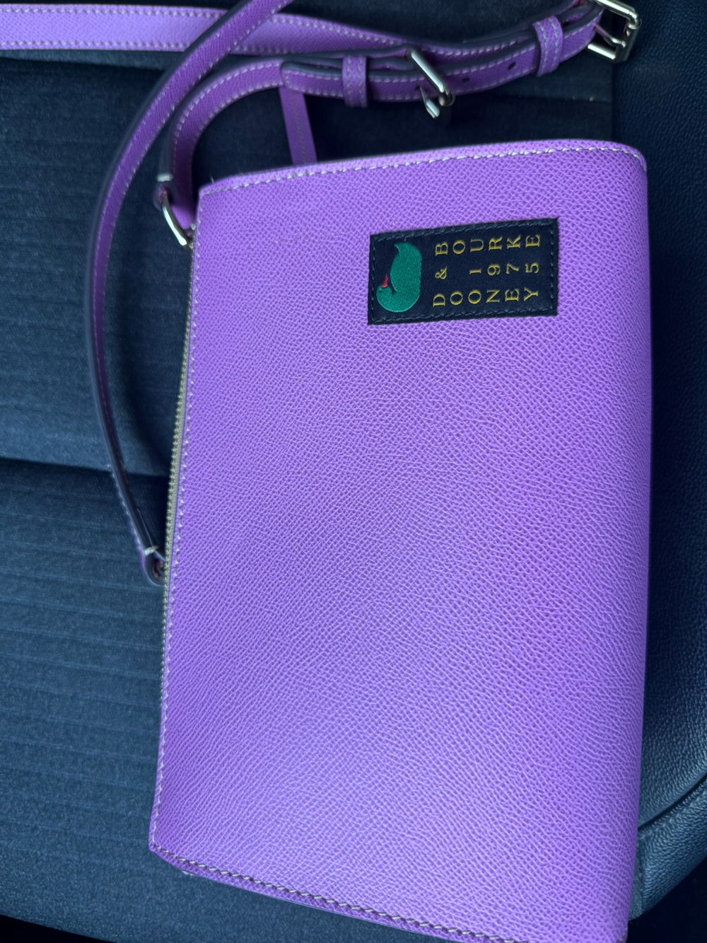 Dooney & Bourke Purple Leather Top-Handle Bag